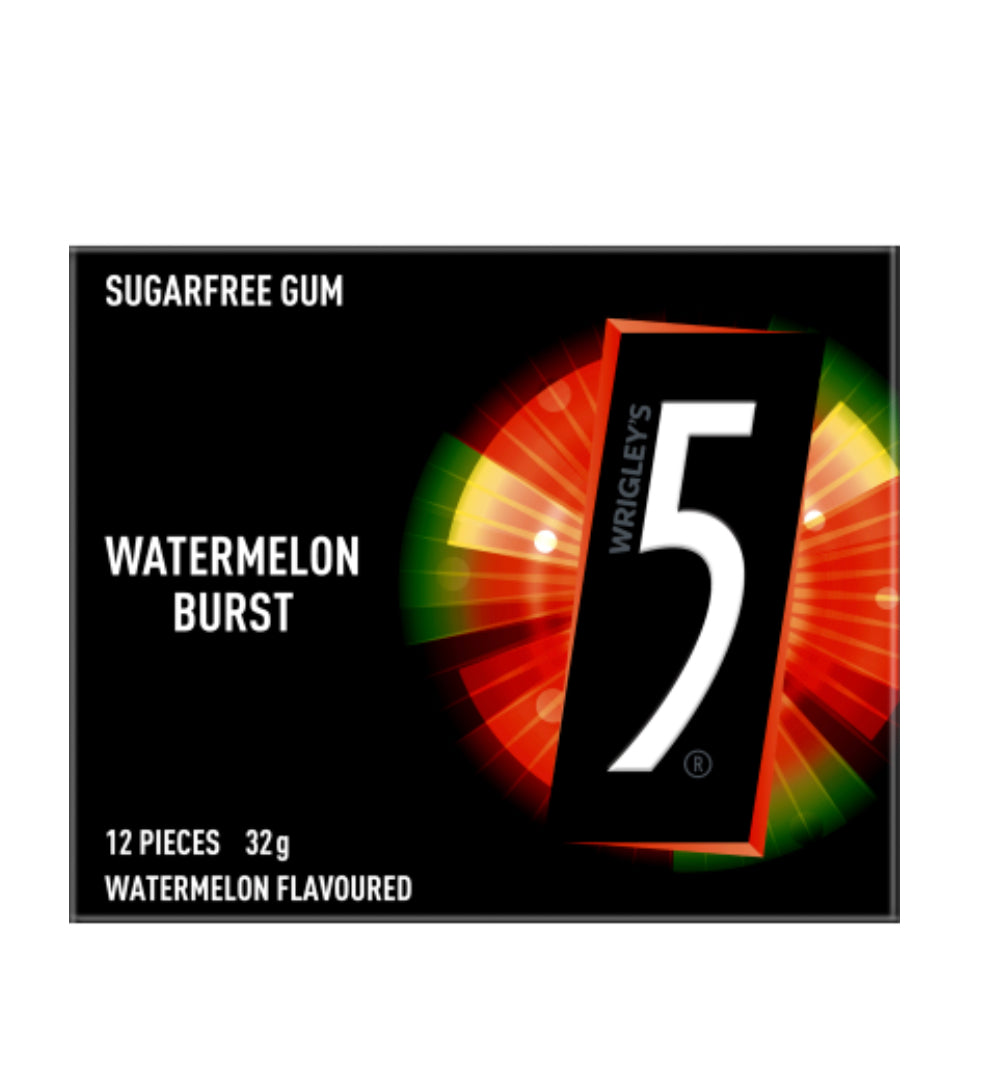5 Gum Watermelon Sugar-Free Burst Chewing Gum 32g