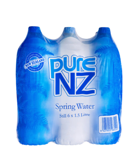 Pure NZ Spring Water 1.5Lx6pk -(B2B)