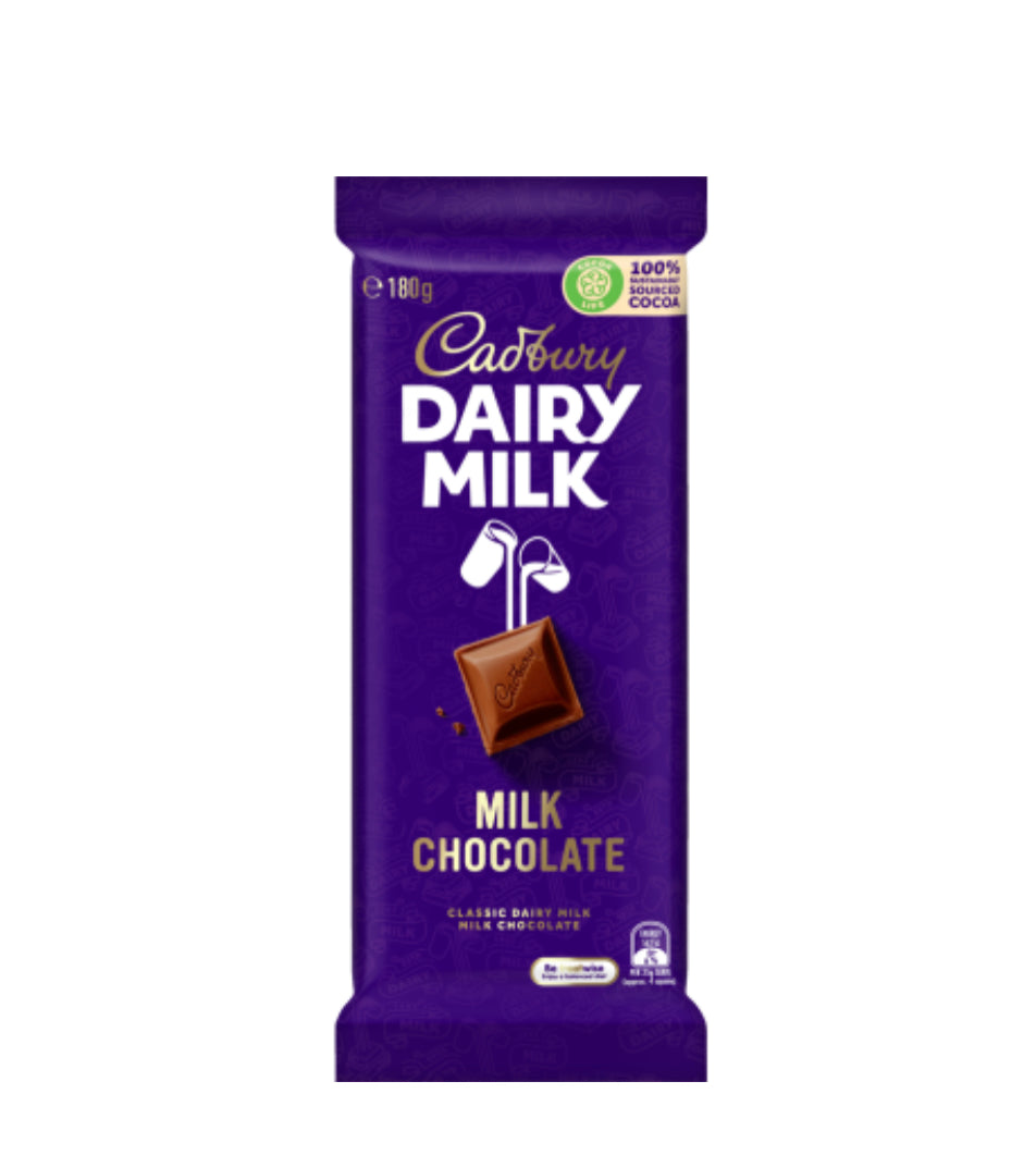 Cadbury Dairy Milk Chocolate Block 180g