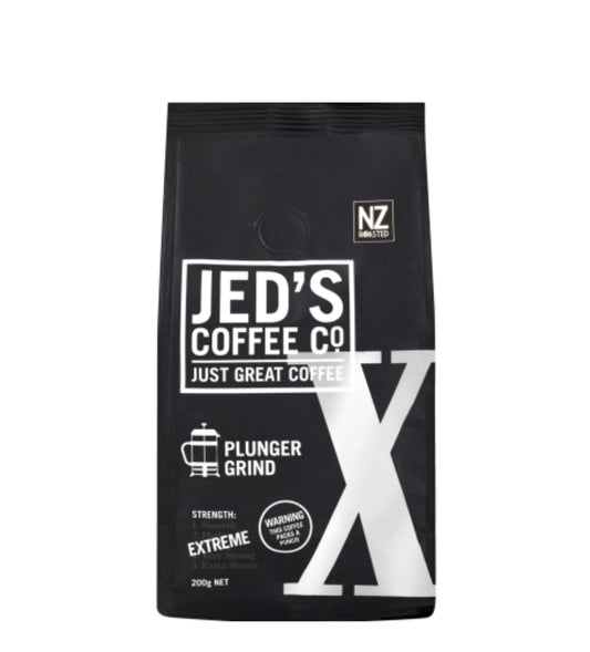 Jed's Coffee Co. X Extreme Strength Plunger Grind Coffee 200g