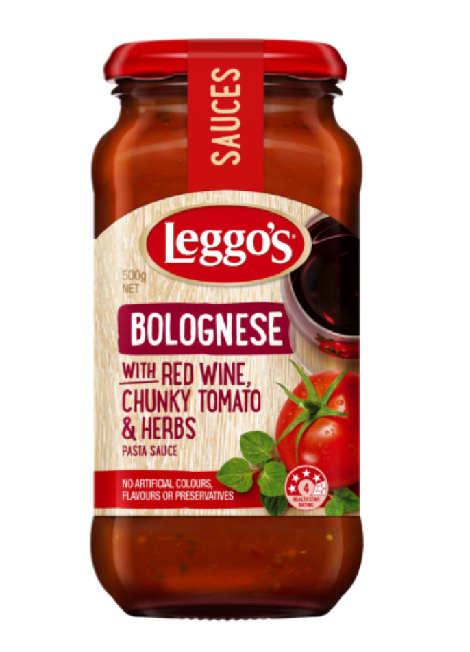 Leggo's Red Wine Chunky Tomato & Herbs Bolognese Sauce 500g