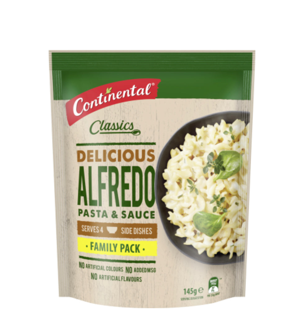 Continental Alfredo Pasta & Sauce Family Pack 145g -(B2B)