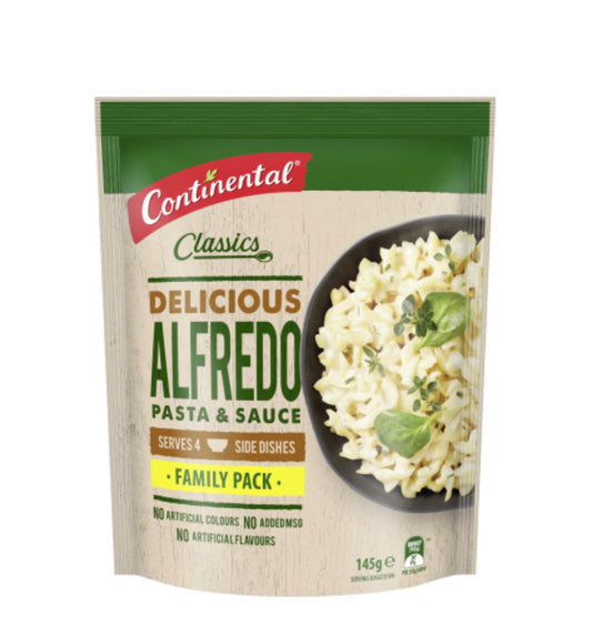 Continental Alfredo Pasta & Sauce Family Pack 145g -(B2B)