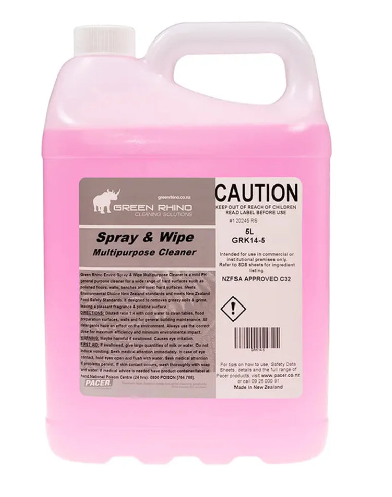 Green Rhino Spray & Wipe Multipurpose Cleaner 5L- (B2B)