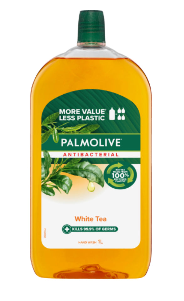Palmolive Antibacterial White Tea Liquid Handwash Refill 1L