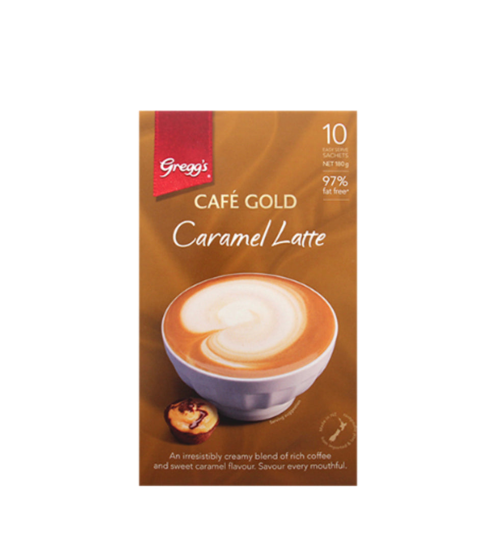 Gregg's Cafe Gold Coffee Caramel Latte Sachets 10pk