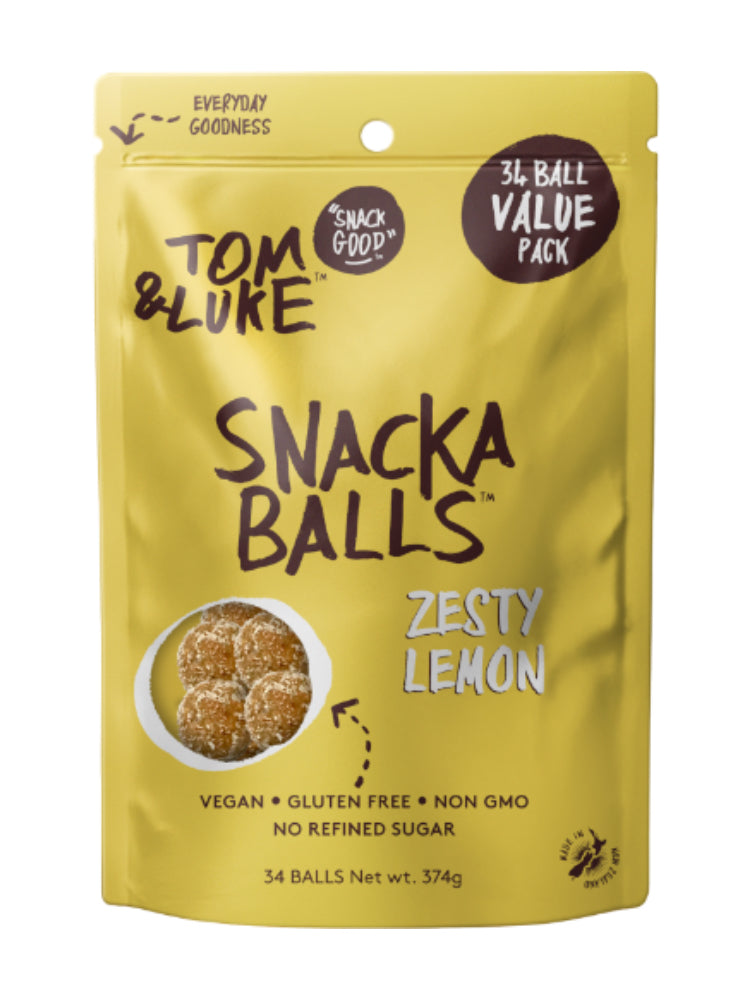 Tom & Luke Zesty Lemon Snackaballs 374G