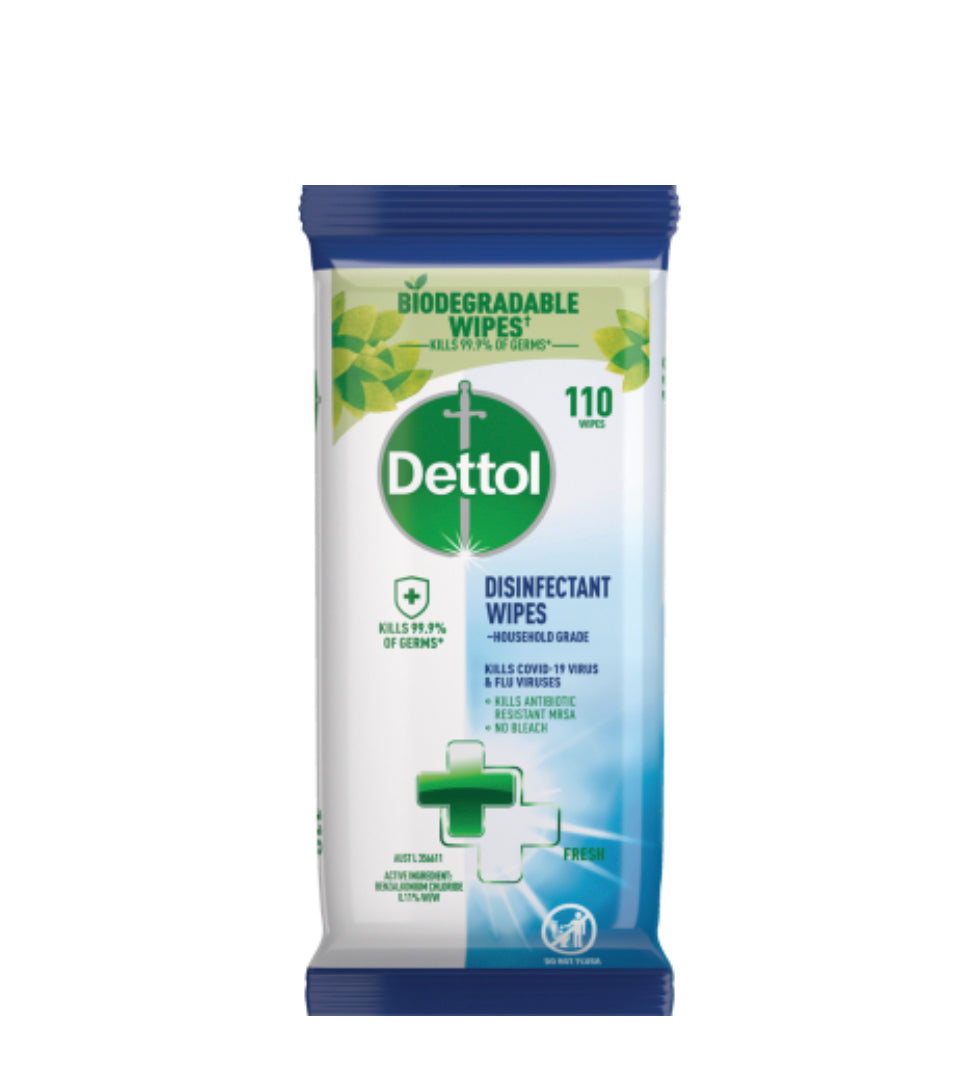 Dettol Fresh Disinfectant Wipes 110pk