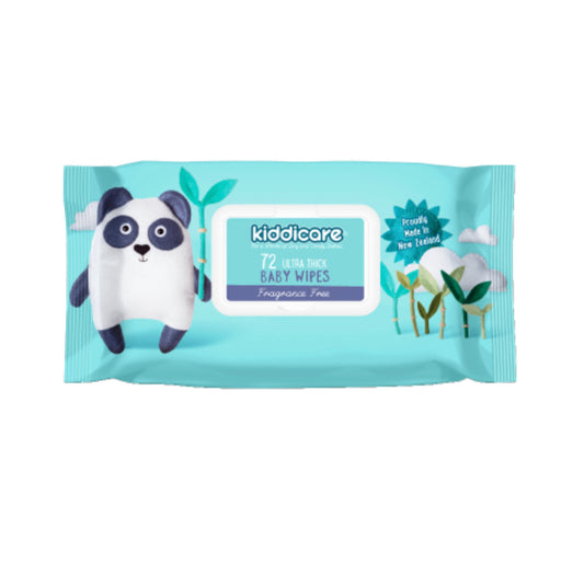 Kiddicare Fragrance Free Ultra Thick Baby Wipes 72pk -(B2B)