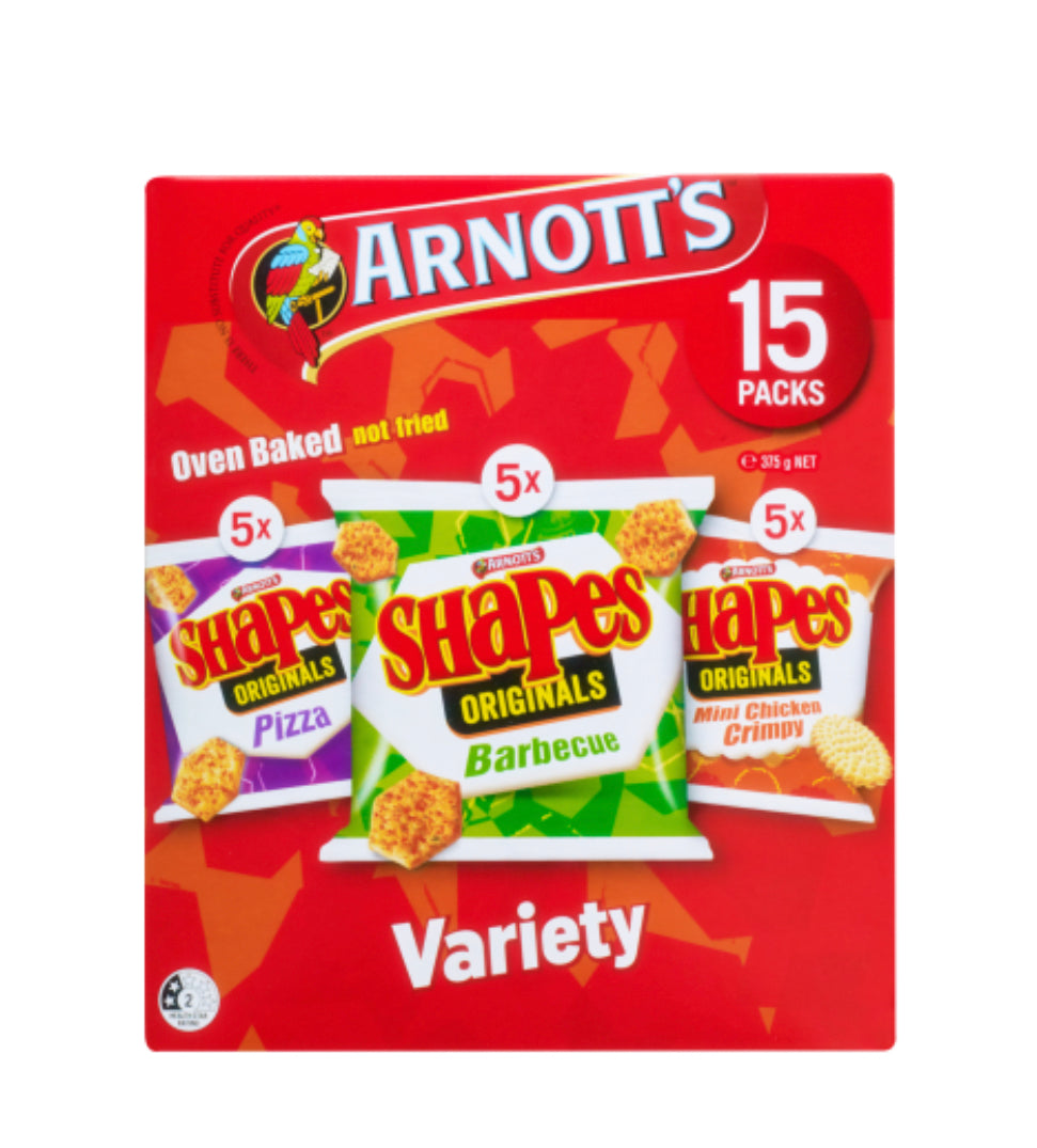 Arnott's Shapes Variety Multi Pack 15pk -(B2B)