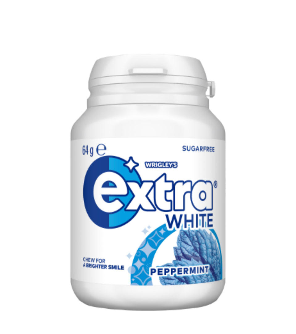 Wrigley's Extra White Peppermint Sugarfree Gum 56g