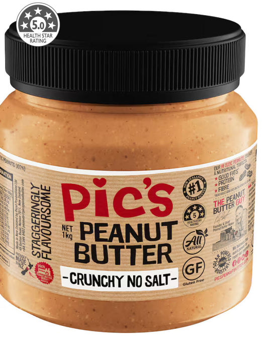 Pic's Really Good Peanut Butter Crunchy No Salt 1Kg -(B2B)