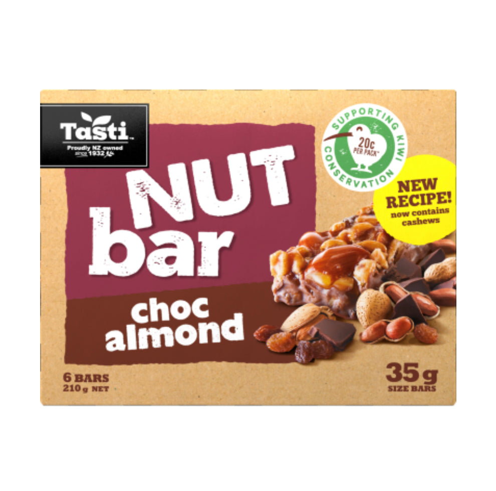 Tasti Choc Almond Nut Bar 6 x 35g