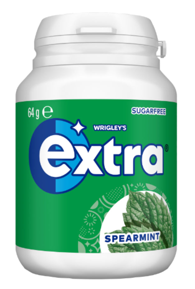 Wrigley's Extra Spearmint Sugar Free Chewing Gum Bottle 64g