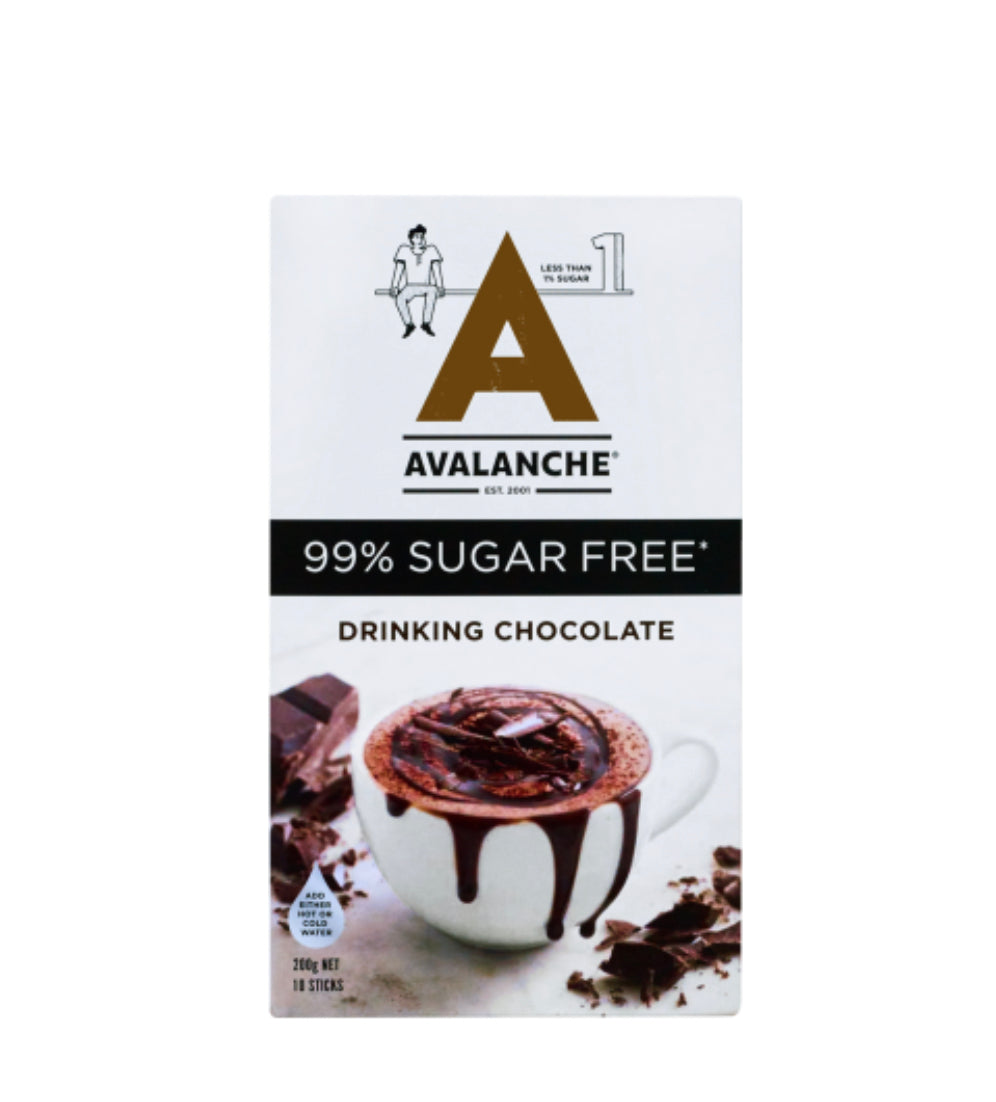 Avalanche 99% Sugar Free Drinking Chocolate Sticks 10 x 20g