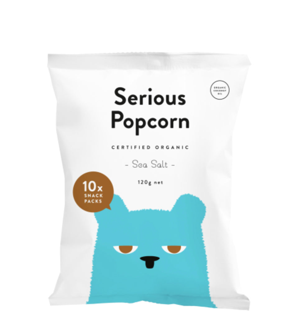 Serious Popcorn Organic Sea Salt 10x12g