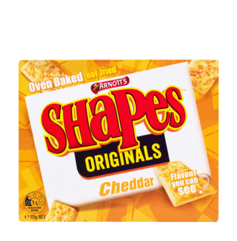 Arnott's Shapes Cheddar Crackers 175g