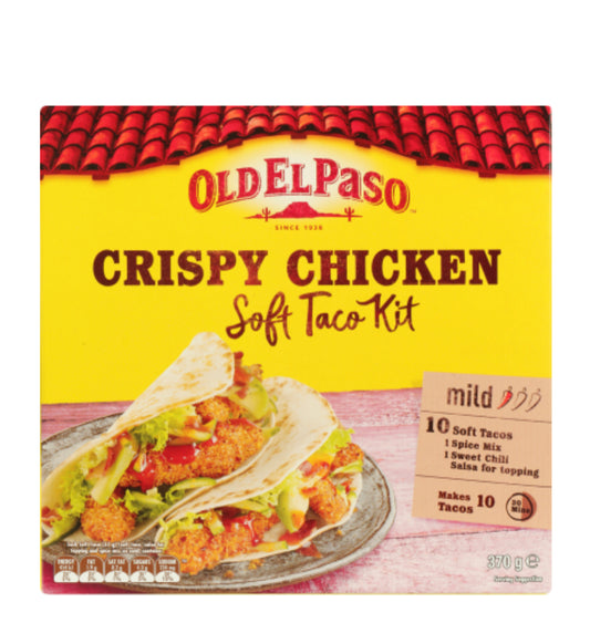 Old El Paso Mild Crispy Chicken Soft Taco Kit 370g