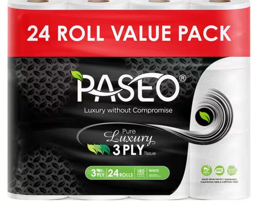 Paseo Toilet Paper 24pk 3ply -(B2B)