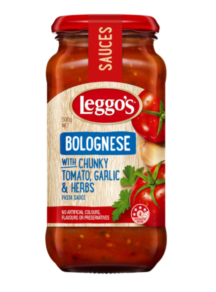 Leggo's Chunky Tomato Garlic & Herbs Bolognese Sauce 500g -(B2B)