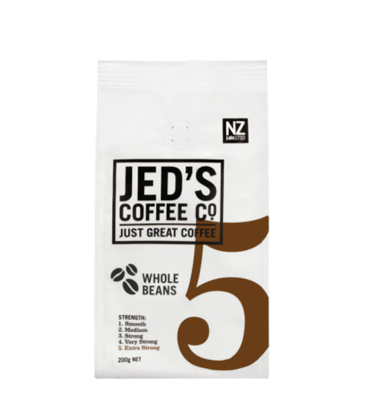 Jed's Coffee Co. #5 Extra Strong Strength Whole Beans Coffee 200g -(B2B)