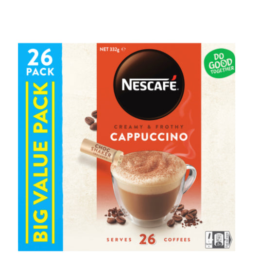 Nescafe Cappuccino Coffee Sachets 26 x 12.5g