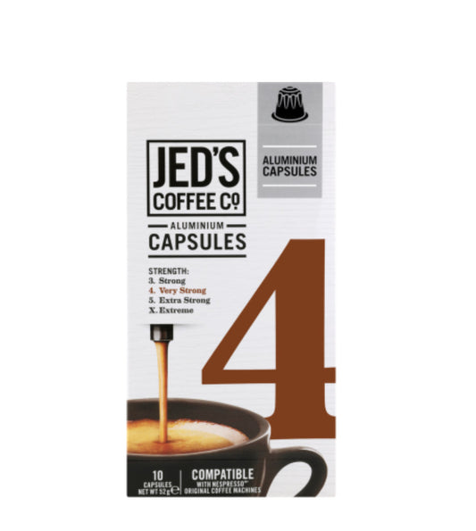 Jed's Coffee Co. #4 Very Strong Coffee Capsules 10pk -(B2B)