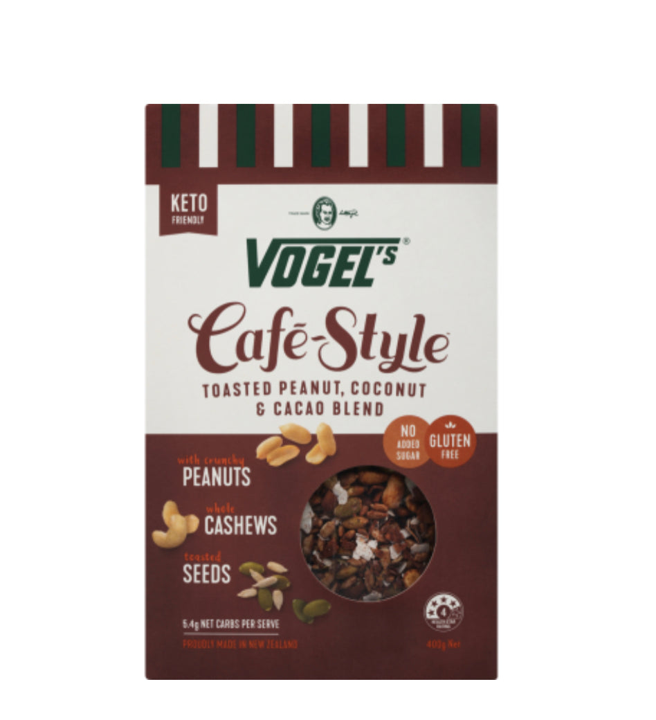 Vogel's Cafe-Style Toasted Peanut Coconut & Cacao Blend Muesli 400g