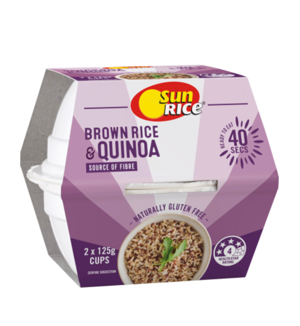 SunRice Quick Cup Brown Rice & Quinoa 2 x 125g