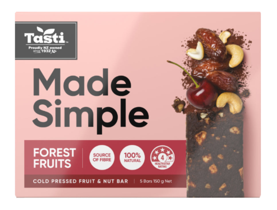 Tasti Made Simple Muesli Bars Forest Berry 5pk