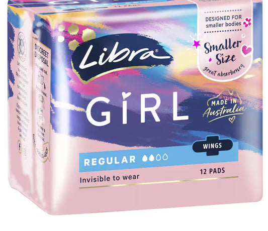 Libra Girl Regular Pads With Wings 12pk -(B2B)