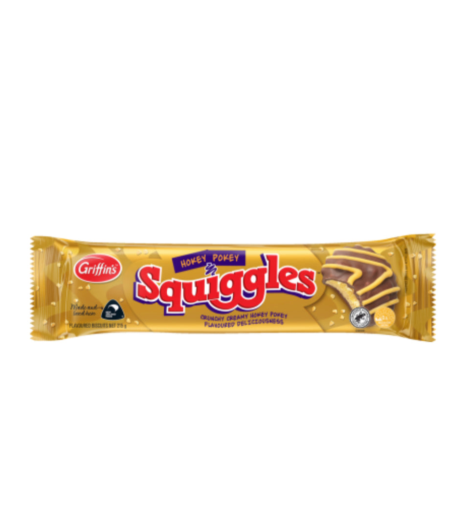 Griffin's Squiggles Hokey Pokey Chocolate Biscuits 215g