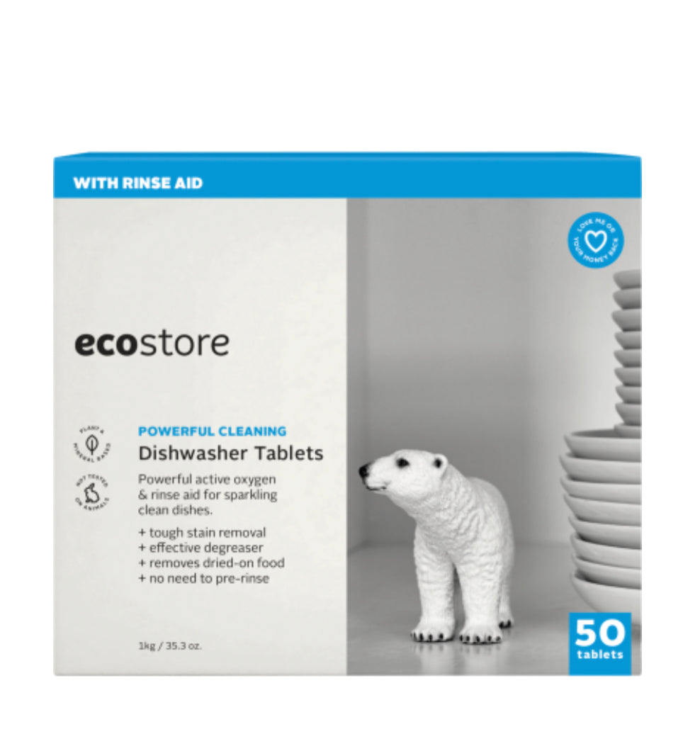 Ecostore Powerful Cleaning Dishwasher Tablets With Rinse Aid 50pk