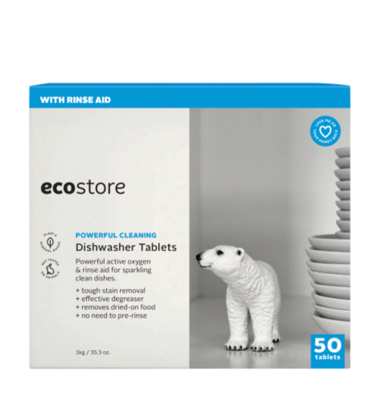 Ecostore Powerful Cleaning Dishwasher Tablets With Rinse Aid 50pk