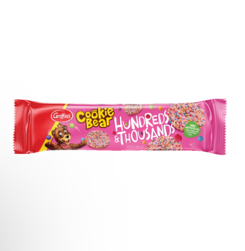 Griffin's Cookie Bear Hundreds & Thousands Biscuits 200g
