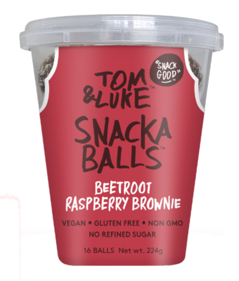 Tom & Luke Beetroot Raspberry Brownie Snackaballs 224g