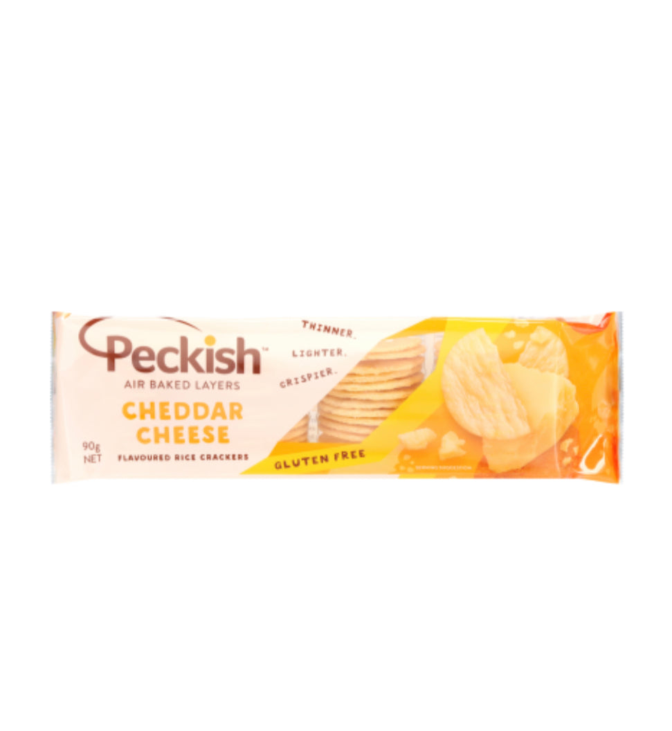 Peckish Cheddar Cheese Flavoured Rice Crackers 90g -(B2B)