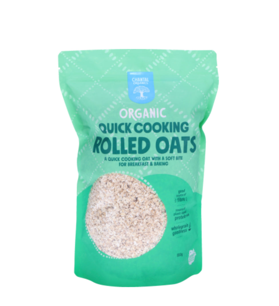 Chantal Organics Quick Cooking Rolled Oats 850g