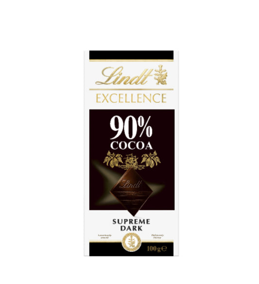 Lindt Excellence 90% Cocoa Supreme Dark Chocolate Block 100g