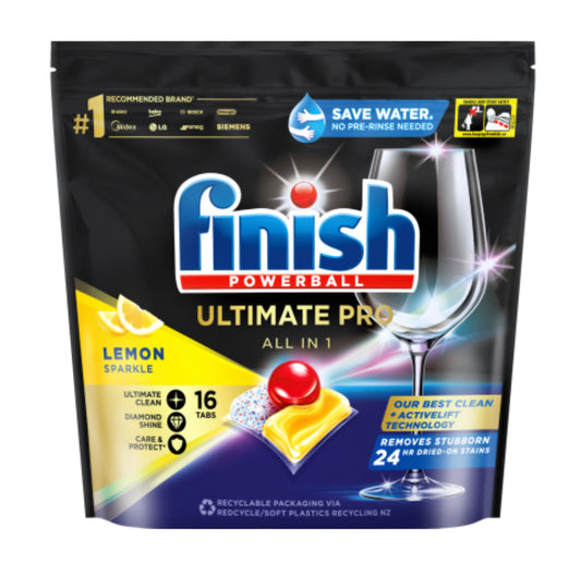 Finish Ultimate Pro Lemon Dishwasher Tablets 16pk -(B2B)