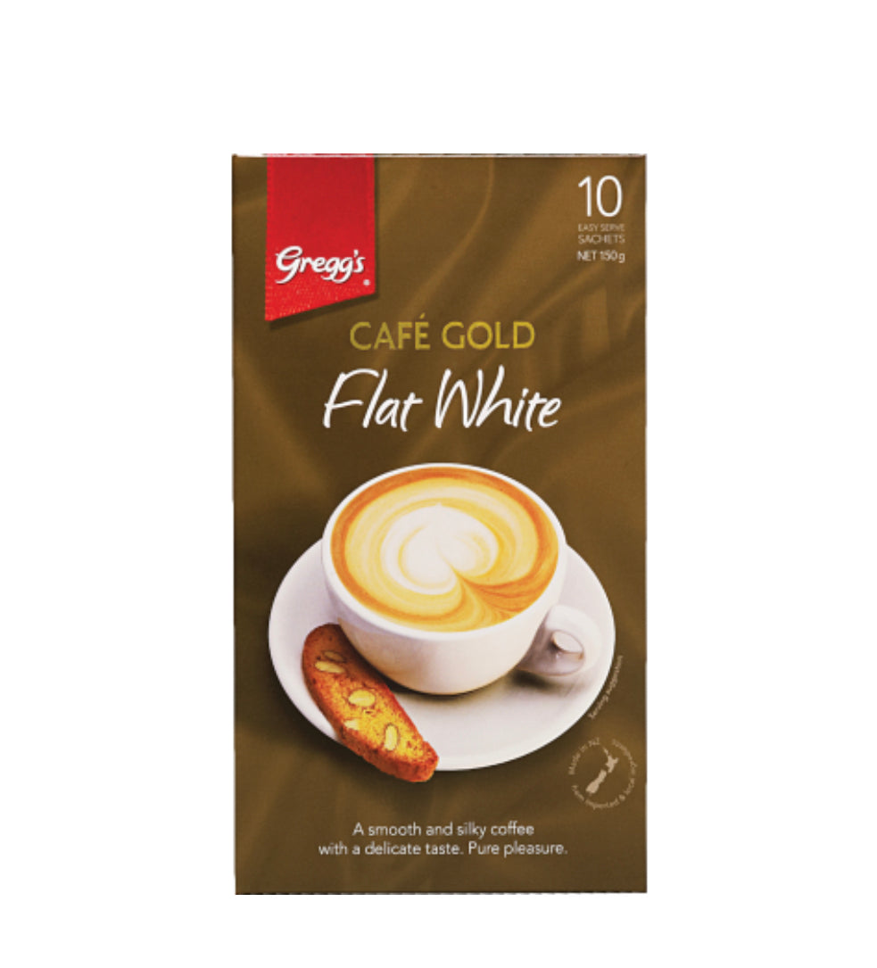 Gregg's Cafe Gold Coffee Flat White Sachets 10pk