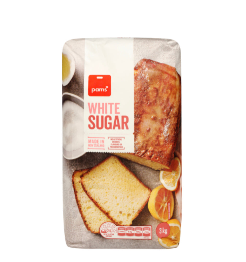 Pams White Sugar 3kg -(B2B)