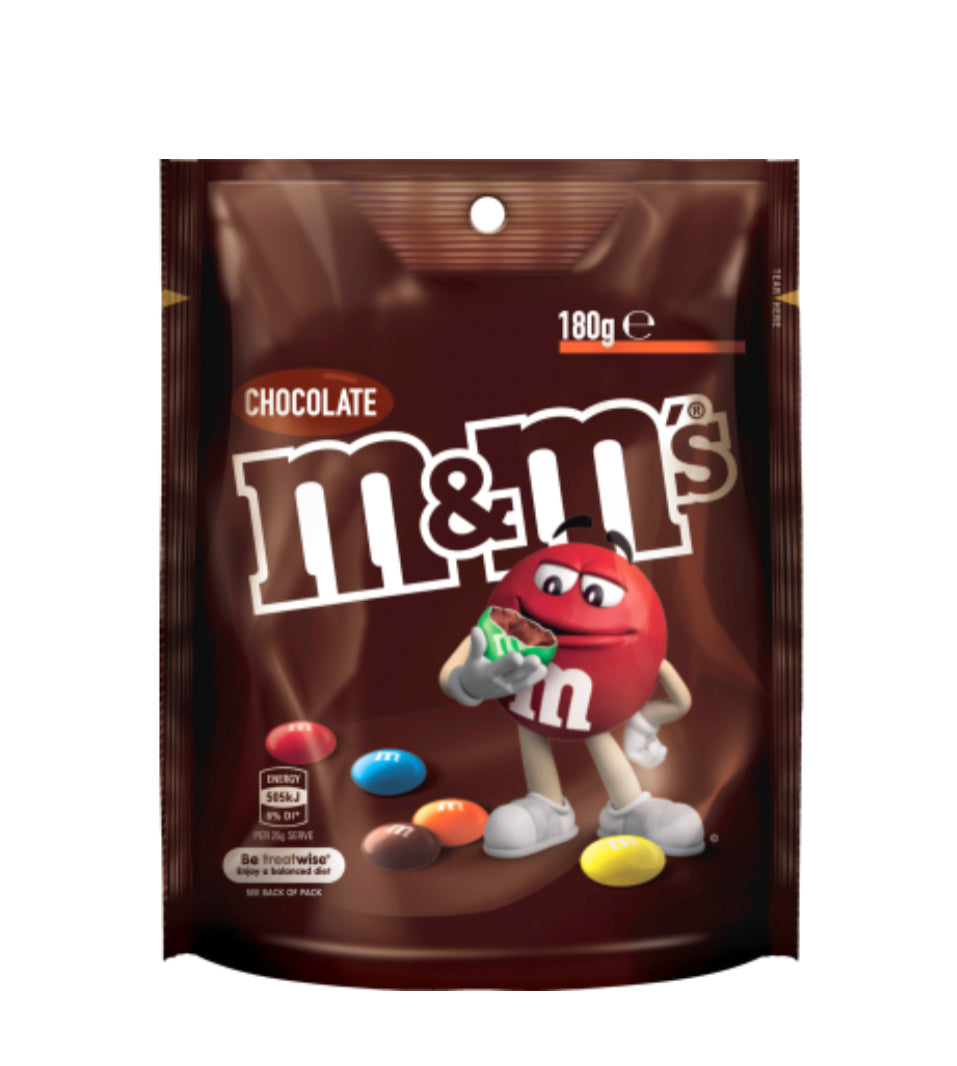 M&M's Milk Chocolate Pouch 180g -(B2B)