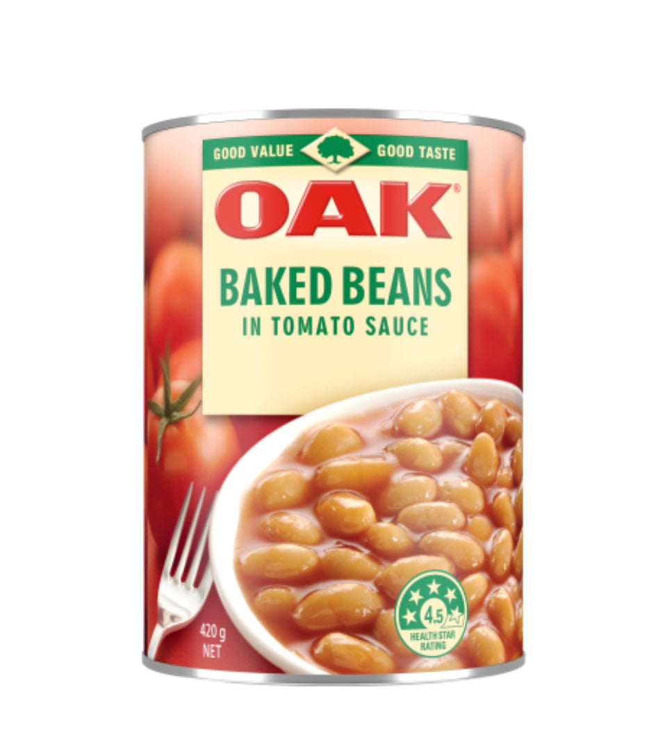 Oak Baked Beans In Tomato Sauce 425g -(B2B)