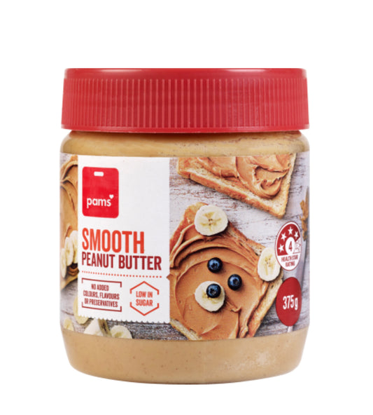 Pams Smooth Peanut Butter 375g
