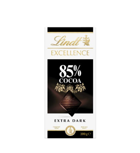 Lindt Excellence 85% Cocoa Extra Dark Chocolate Block 100g