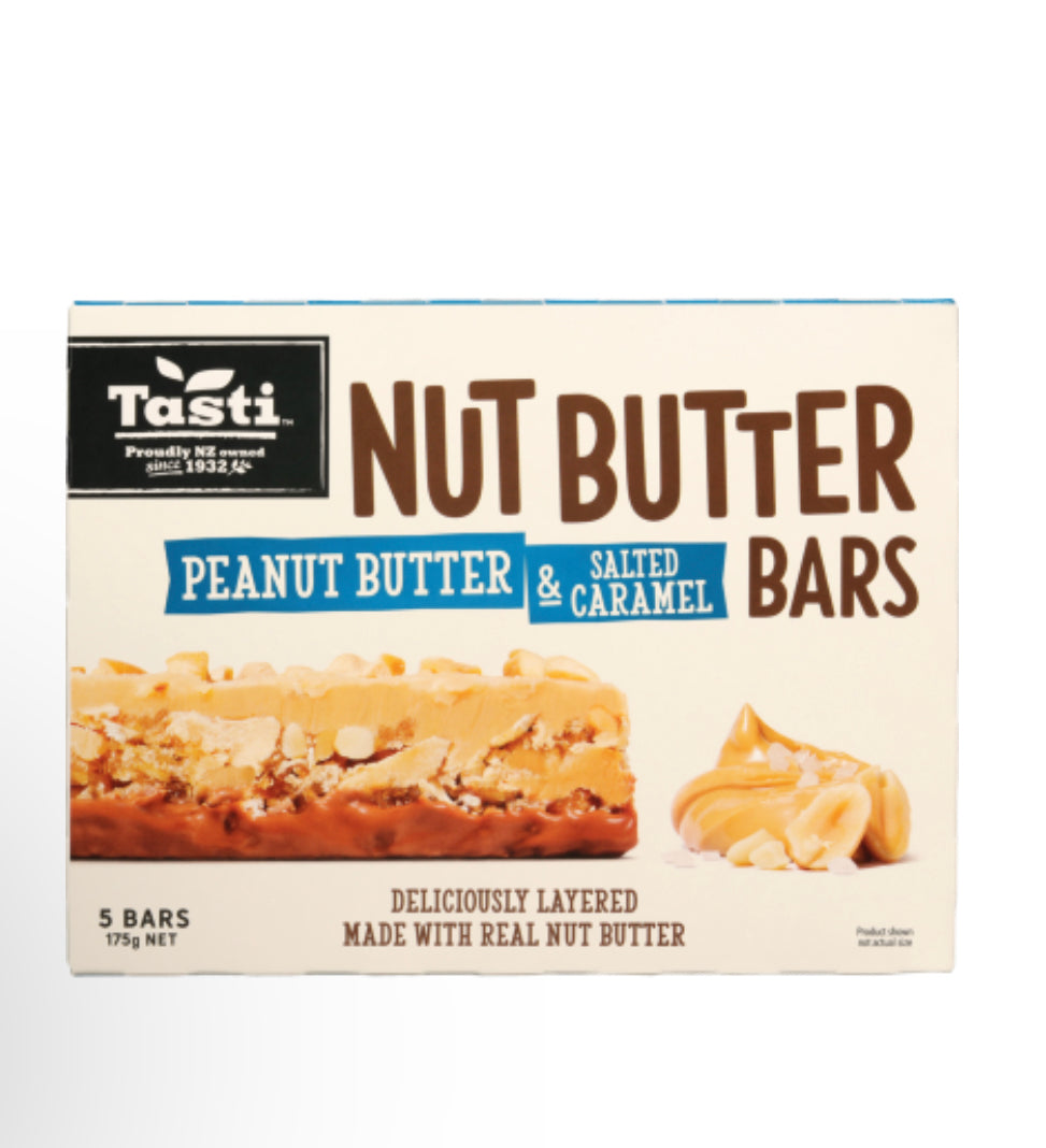 Tasti Peanut Butter & Salted Caramel Nut Butter Bars 5 x 35g