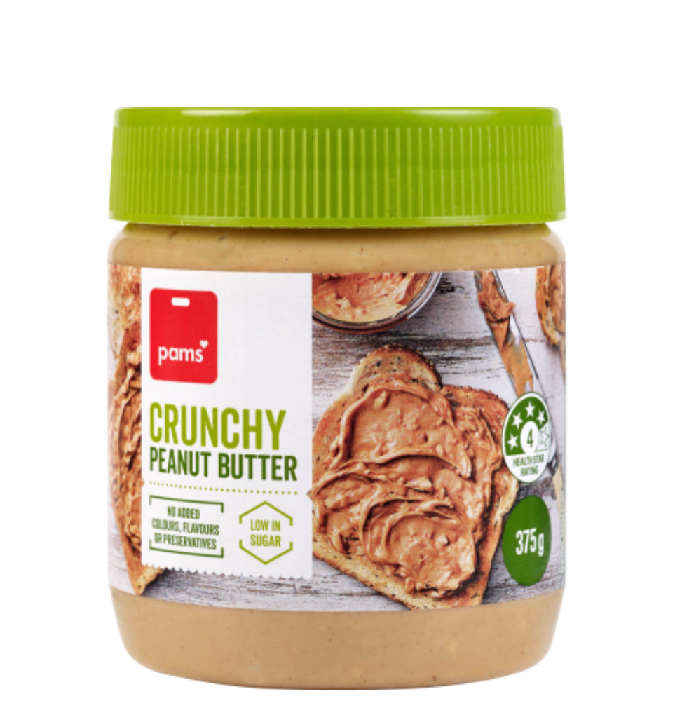 Pams Crunchy Peanut Butter 375g
