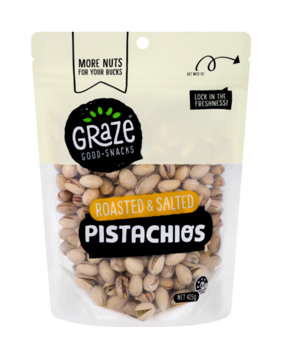 Graze Roasted & Salted Pistachios 425g