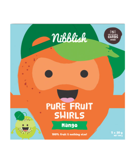 Nibblish Mango Pure Fruit Swirls 5 x 20g